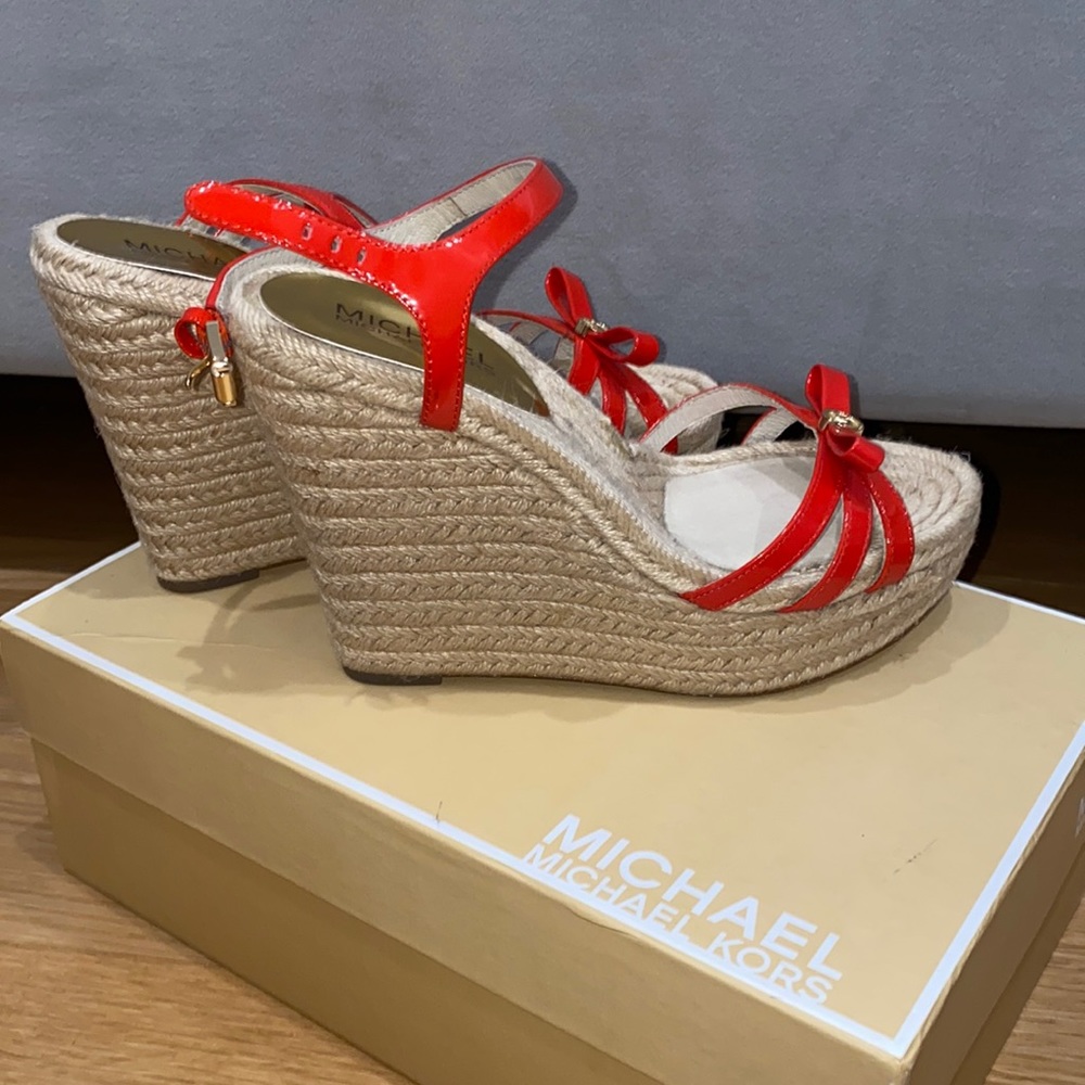 MICHAEL Michael Kors Red Sandal Wedges